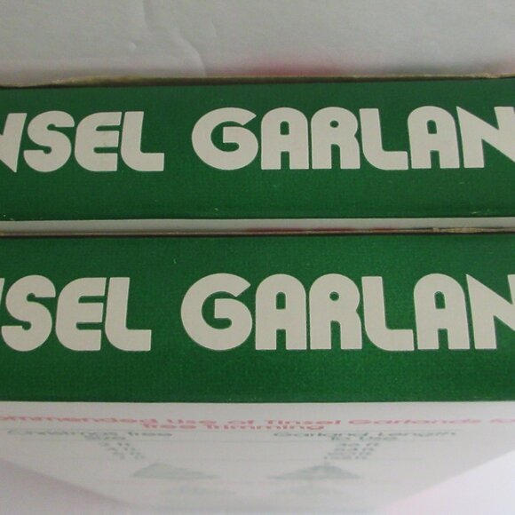 Christmas Tinsel Garland 2 Boxes Golden Sleigh Rauch Made in USA 15 ft, 2" wide - Picture 7 of 10